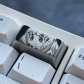 2U Backspace Titanium Alloy Artisan Keycaps Precision Pointillism for Mechanical Keyboard -Anya